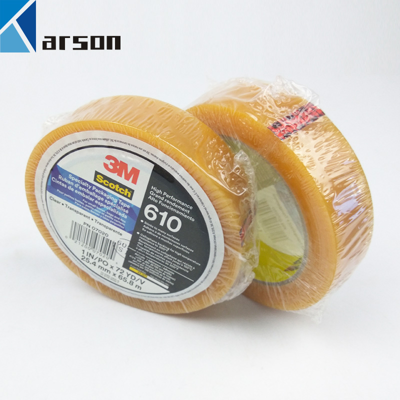 3M Light Duty Packaging Tape 610 Heat Resistant Cellophane Film Testing Tape