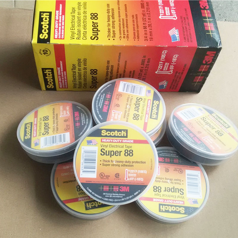 Scotch electrical tape Premium Vinyl Electrical Tape Super 88, 3/4 in x 66 ft