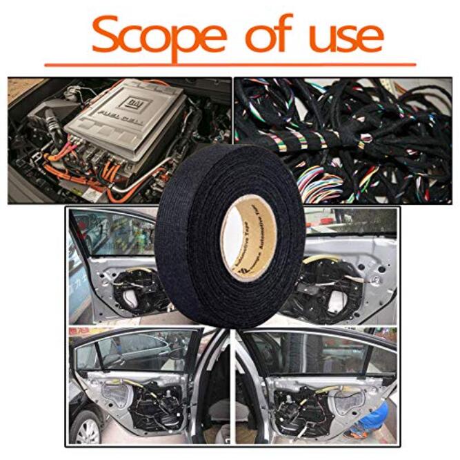Wire Loom Harness Adhesive Cloth Fabric Tape For Automotive Electrical Wire Harn 