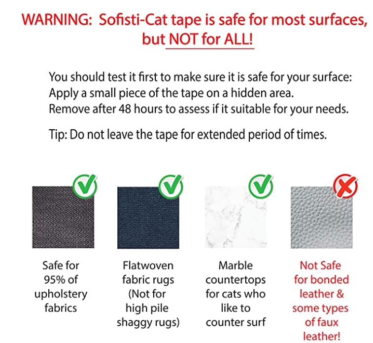 Scratch Deterrent Tape Clear Double-Sided Cat Anti Scratch Training Tape