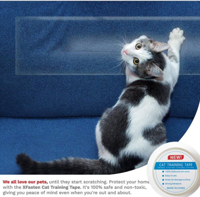 Scratch Deterrent Tape Clear Double-Sided Cat Anti Scratch Training Tape