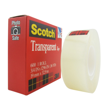 Buy 3M Scotch 600 Transparent Tape 3/4 x 1296in / 19mm x 32.9m