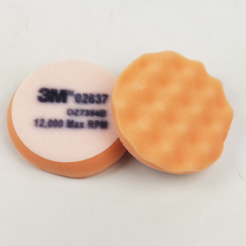  3M 02637 Finesse-it Buffing Pad - Orange Foam White Loop