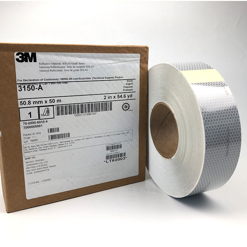 3M Reflective Material SOLAS Grade 3150-A, 50.8 mm x 50 m, 1 Roll/Case