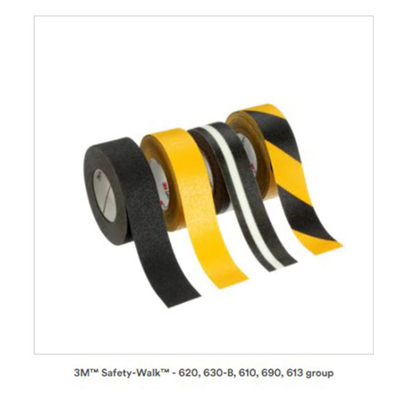 3M Slip-Resistant General Purpose Tapes and Treads 613,Black/Yellow Strip