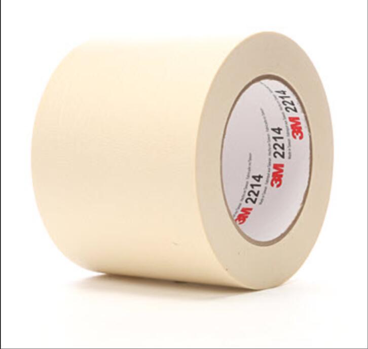 Tan Color 2inch 5.4 mil 3M Paper Masking Tape 2214