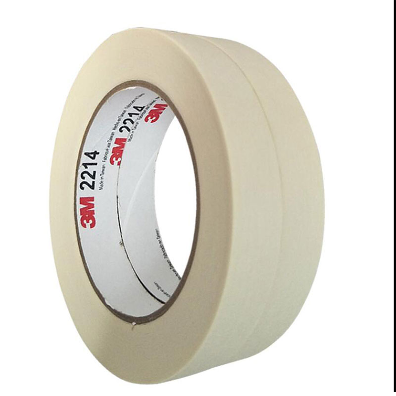 Tan Color 2inch 5.4 mil 3M Paper Masking Tape 2214