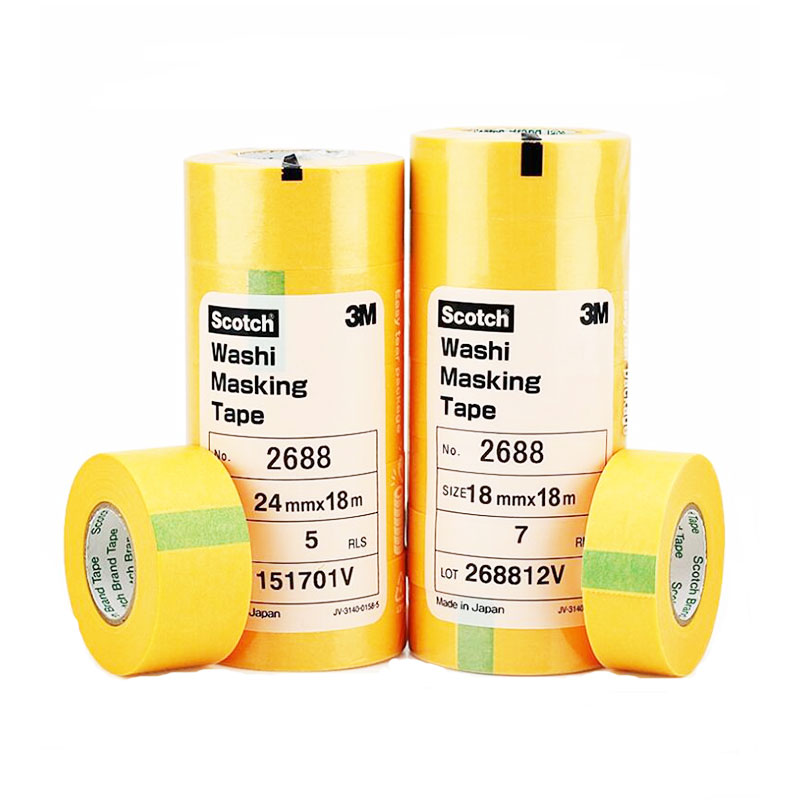 Car Repair Paint Masking without Residue 3M 2688 Washi Masking Tape