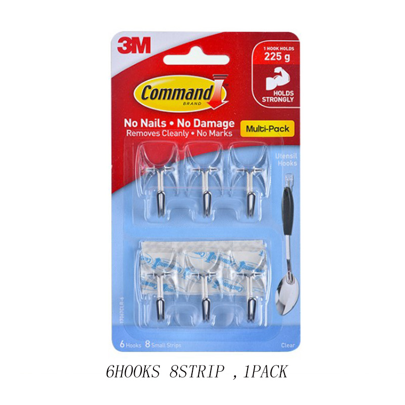 Medium Command Clear Wire hook utensil Hook hanging plasti adhesive plastic