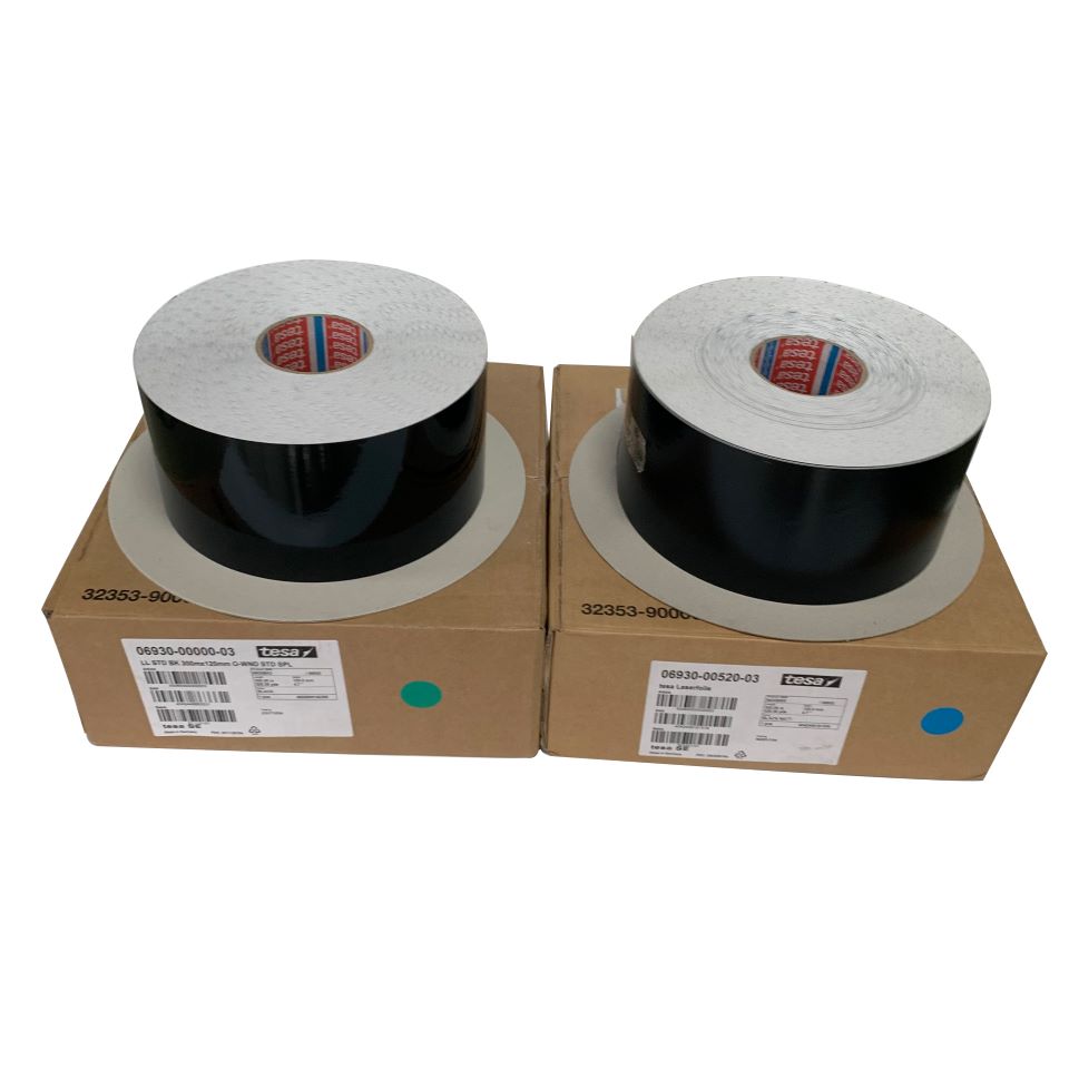 Black (Matte/Gloss ) Tesa Laser Label Tape Tesa 6930 120mmx300m Tesa 6930