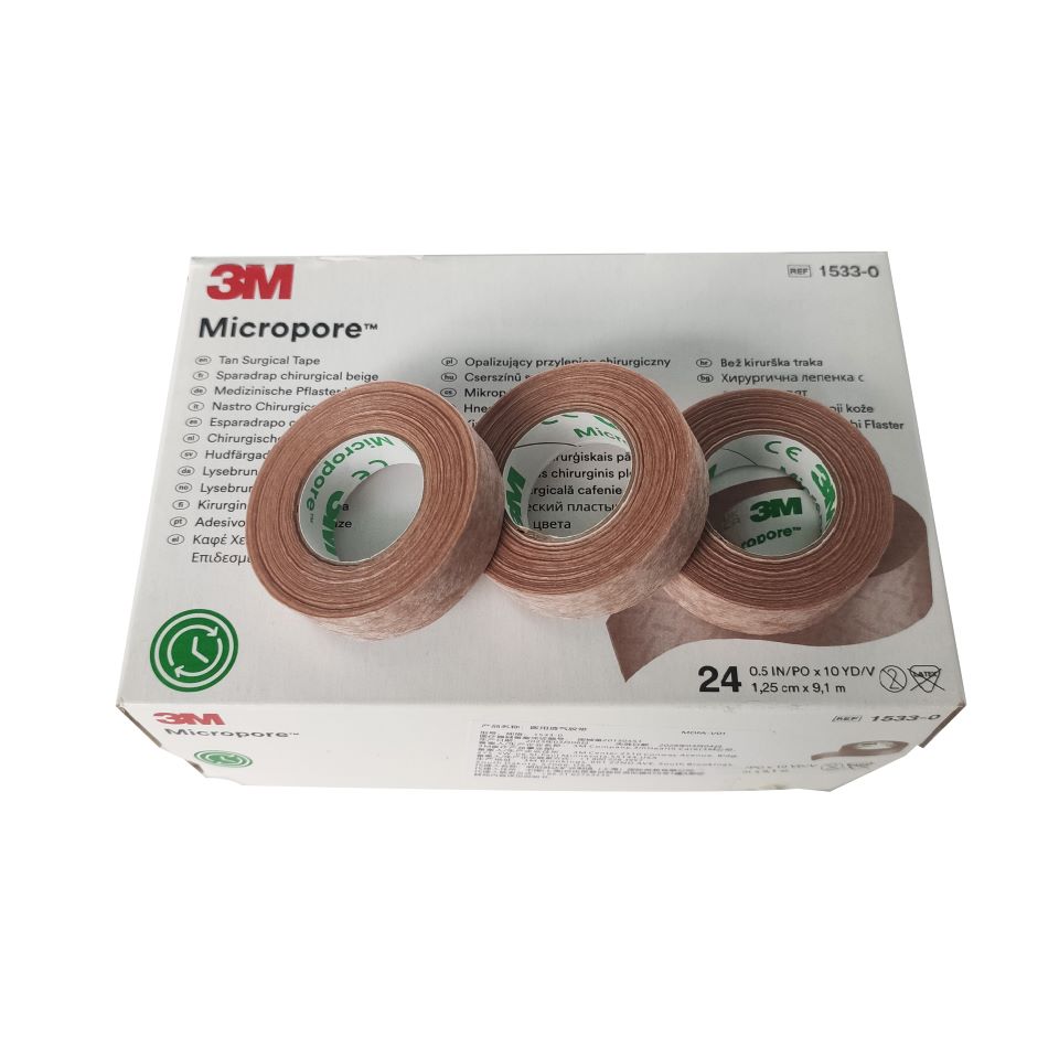 3M Micropore Surgical Tape Tan 1533 1.25cmx9.1m